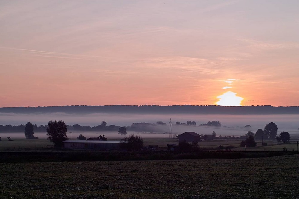 Nebliger Aufgang