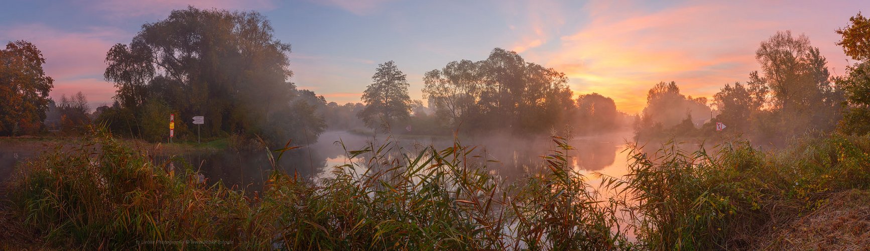 Nebliger Morgen am Havelkanal in Oranienburg