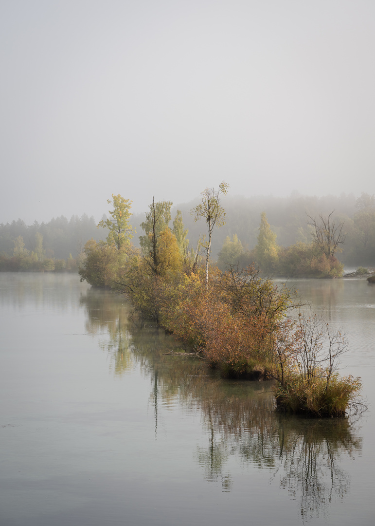 Nebliger Morgen am See