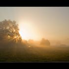 Nebliger Sonnenaufgang