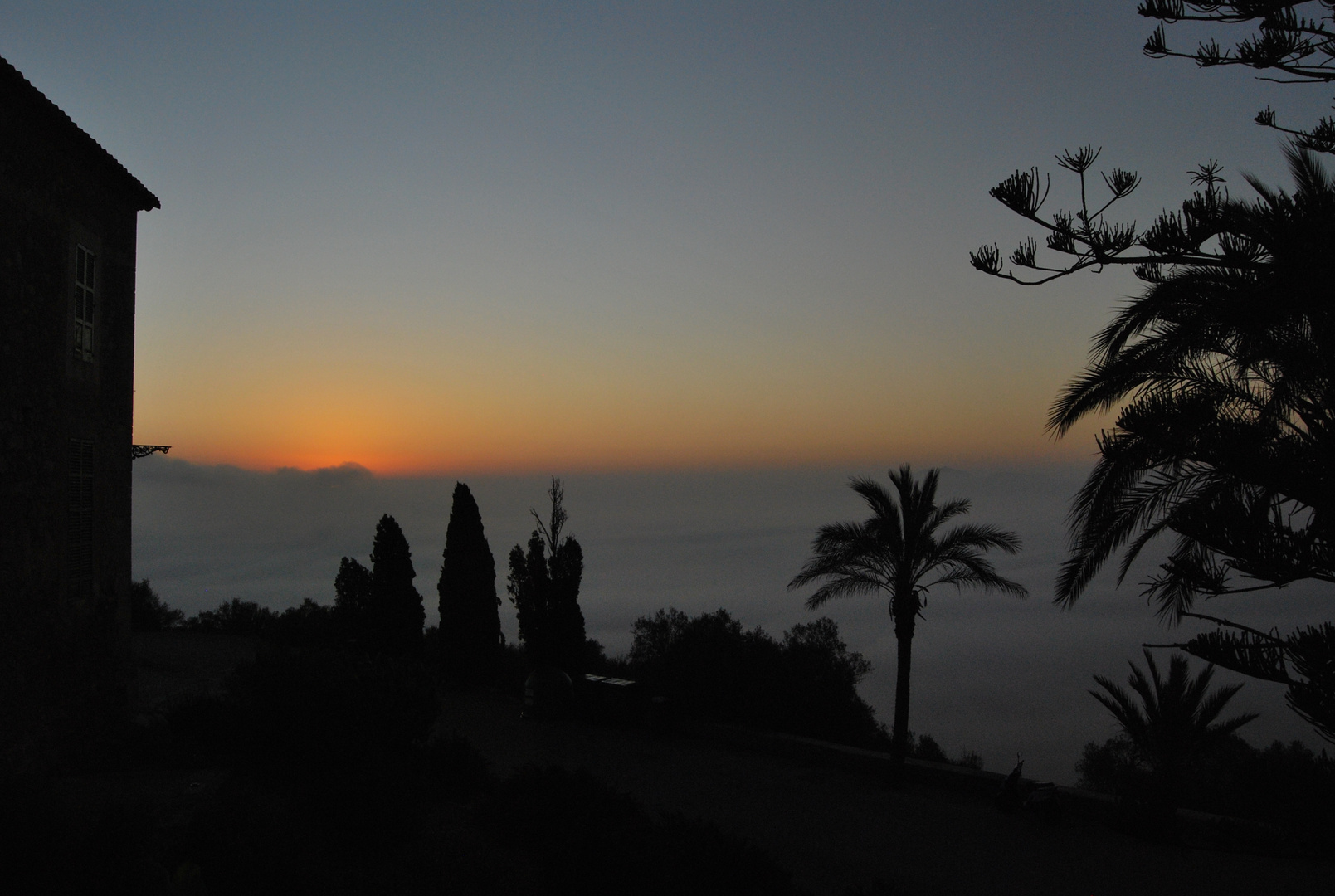 Nebliger Sonnenaufgang auf Mallorca