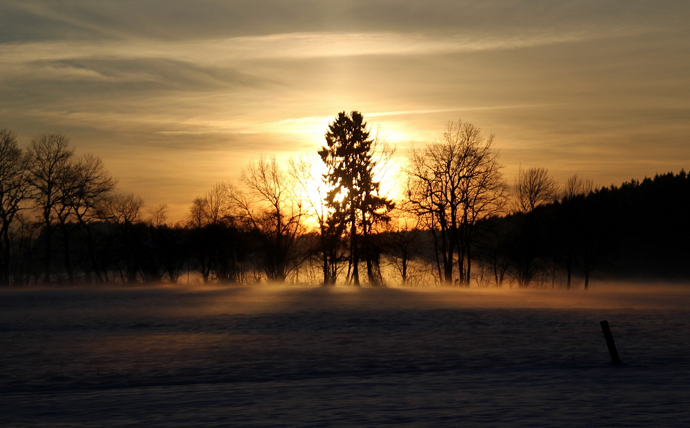 Nebliges "Sonnenspektakel"