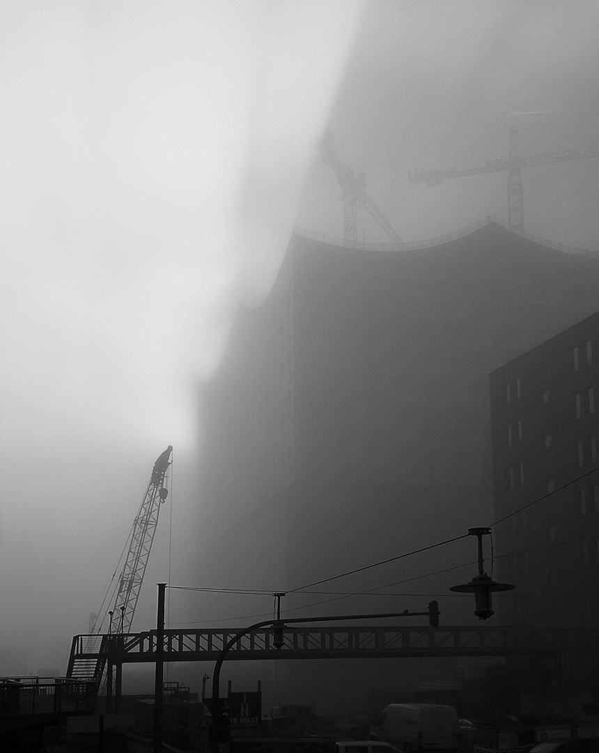 Nebulöse Elbphilharmonie