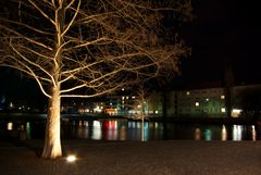 Neckar bei Nacht an der Experimenta