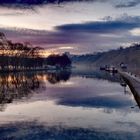 Neckar beim Sonnenuntergang