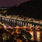 Neckar in Heidelberg bei Nacht