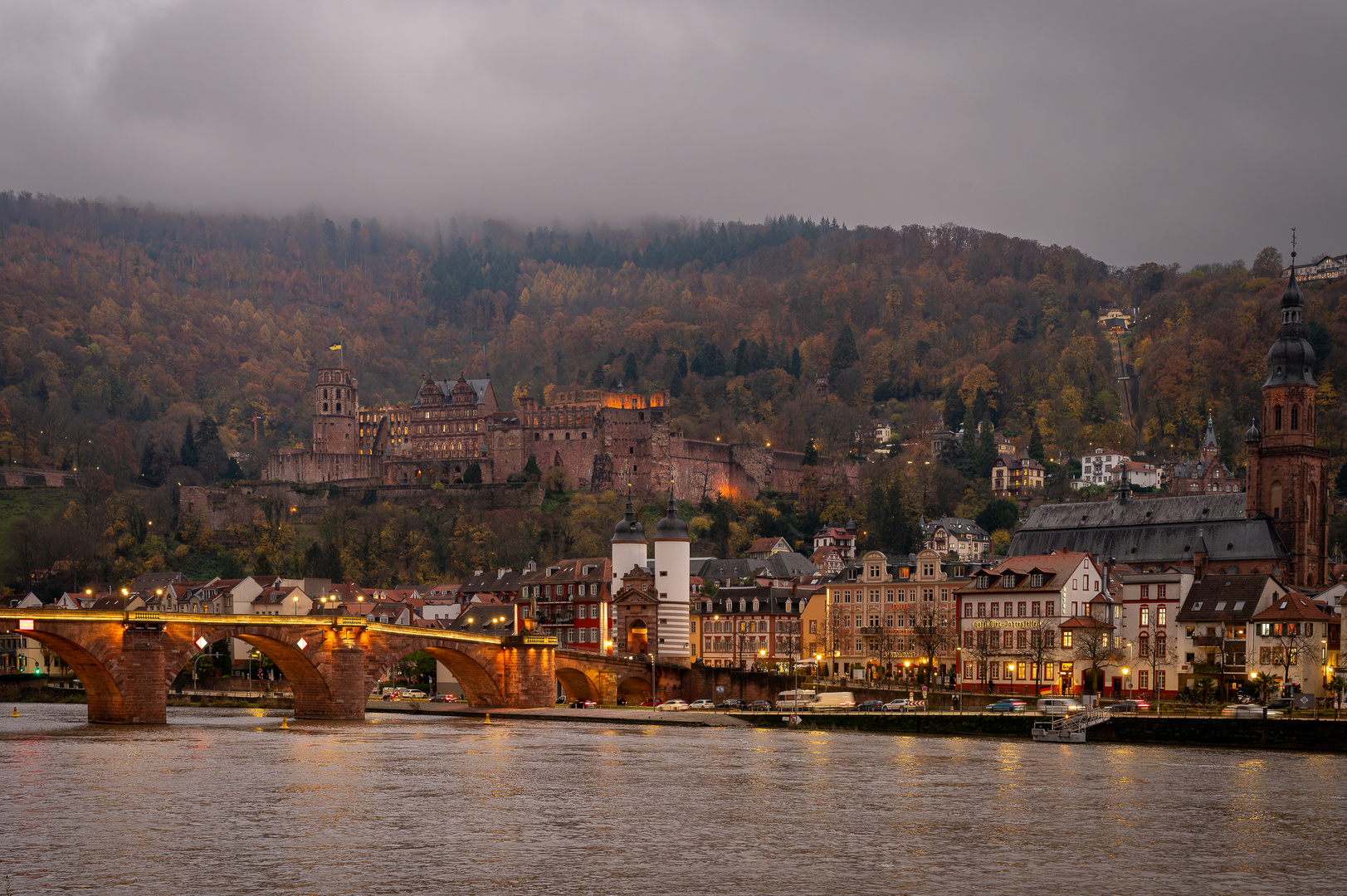 Neckar und Schloss Heidelberg