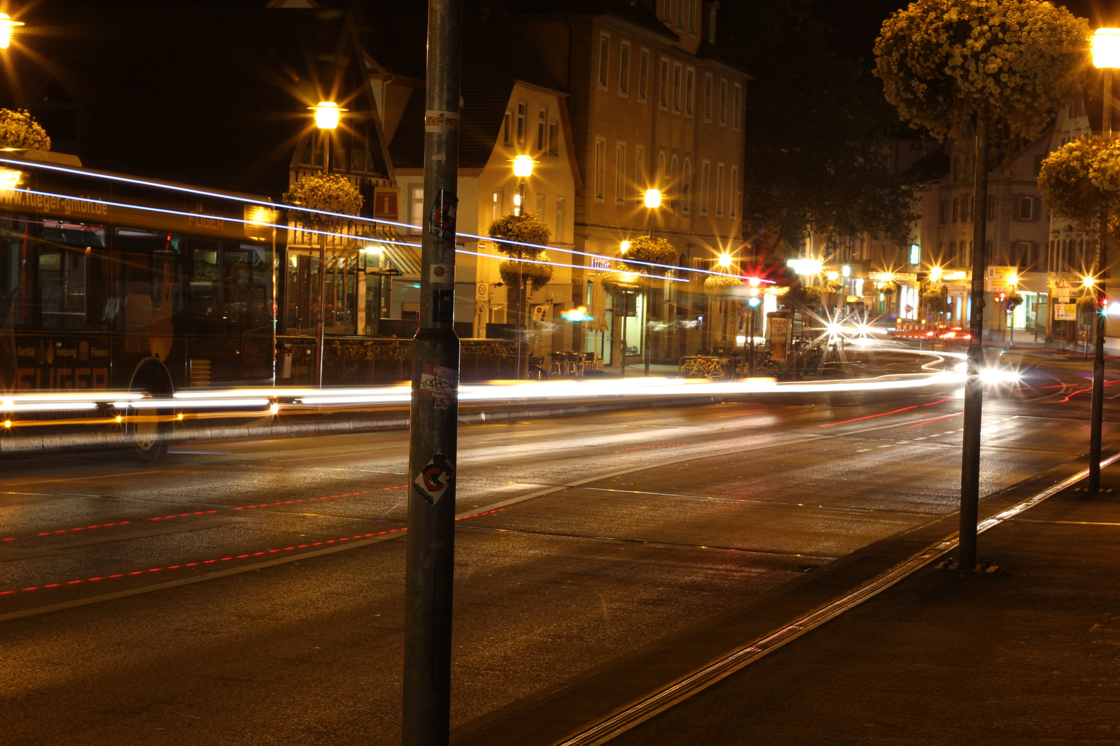 Neckarbrücke bei Nacht