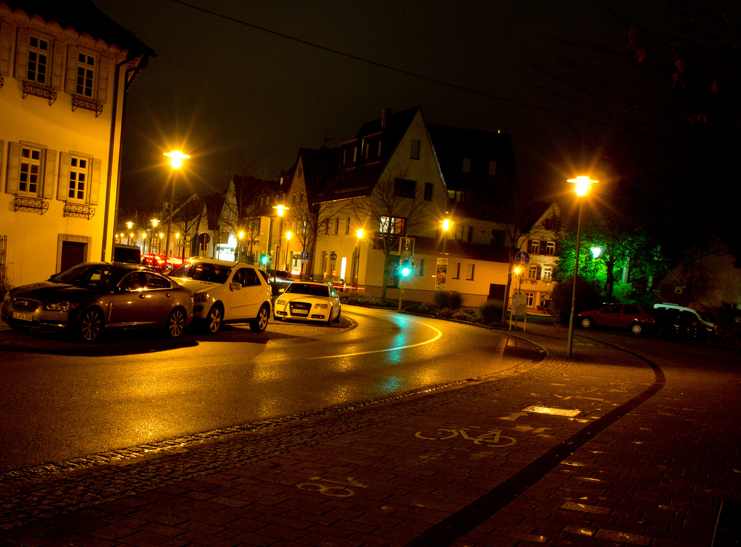 Neckarbrücke bei Nacht