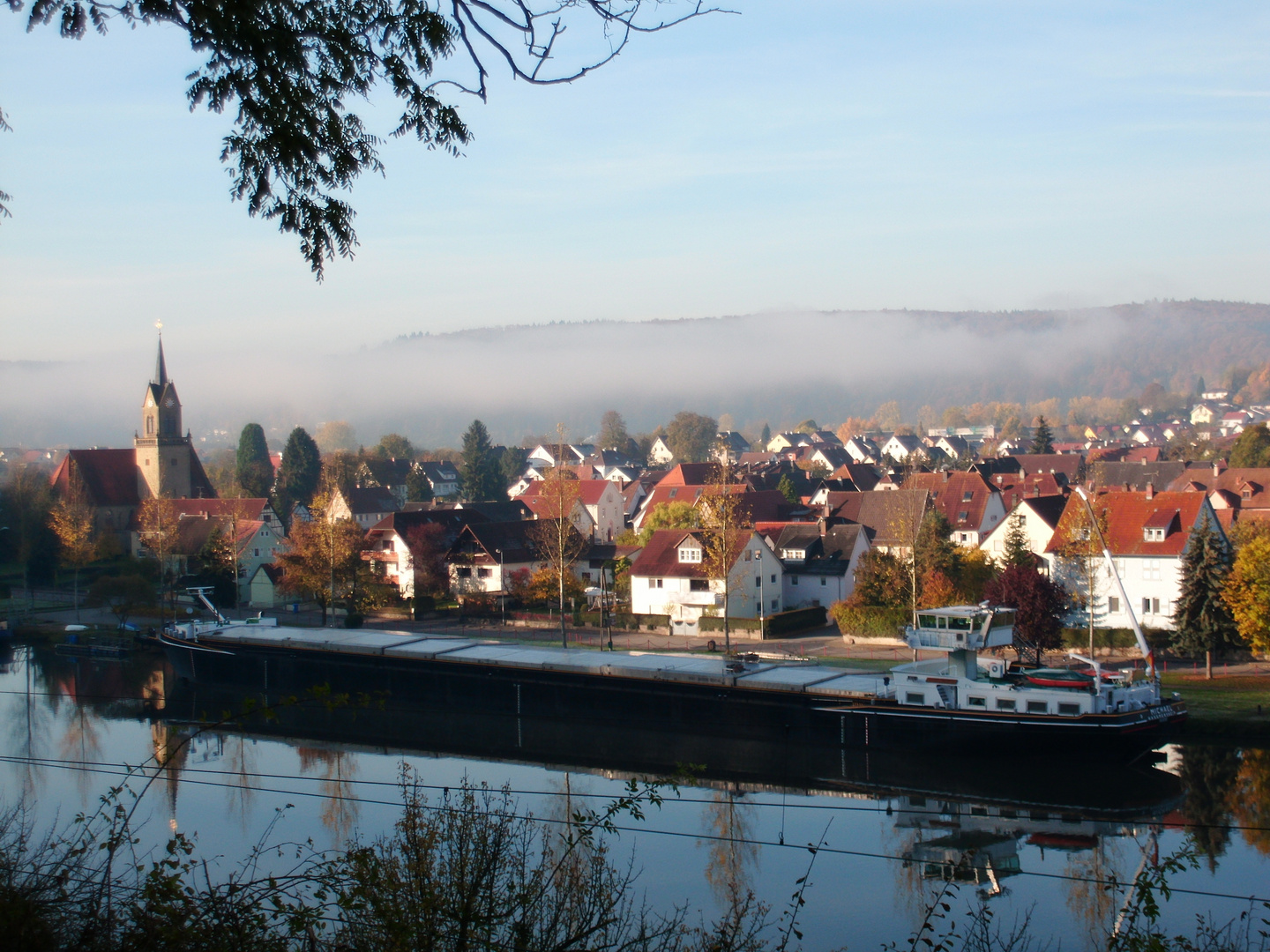 Neckarschiff vor Anker