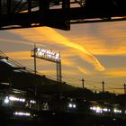 Neckarstadion im Sonnenuntergang