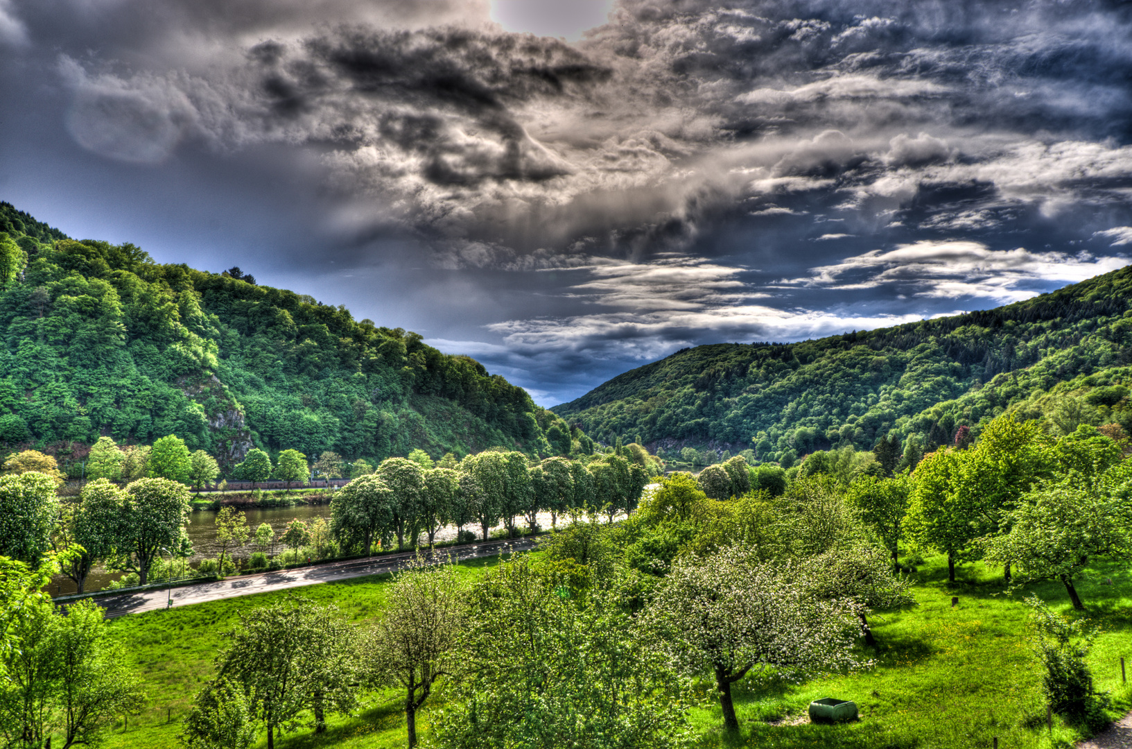 Neckartal HDR, Ziegelhausen bei Heidelberg