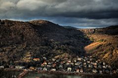 Neckartal und Alte Brücke mit Schlangenweg HDR, Heidelberg