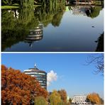 Neckarturm im Sommer und Herbst