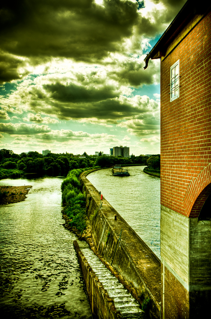 Neckarwehr Heidelberg Wieblingen, HDR