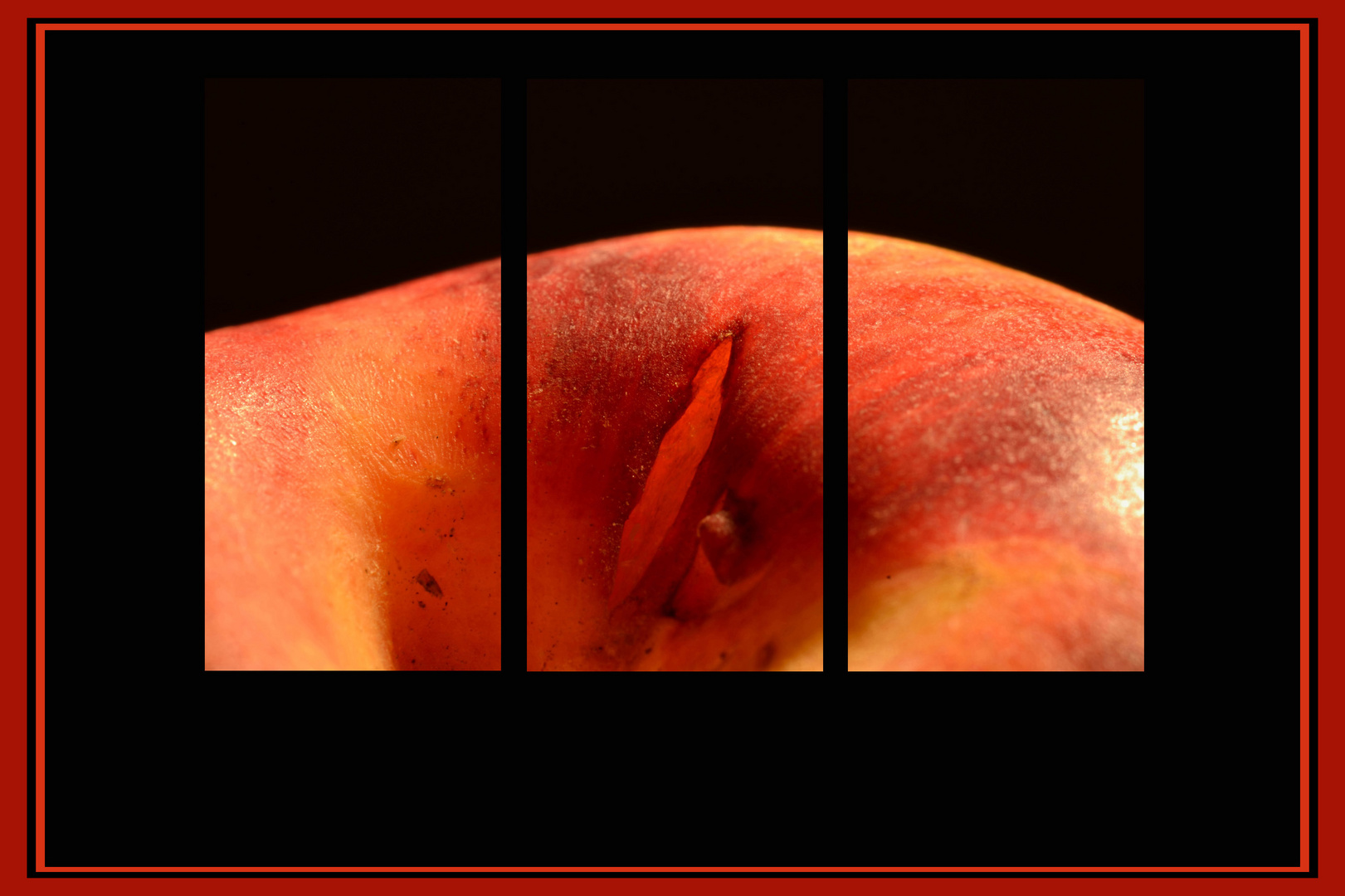 Nectarines cut