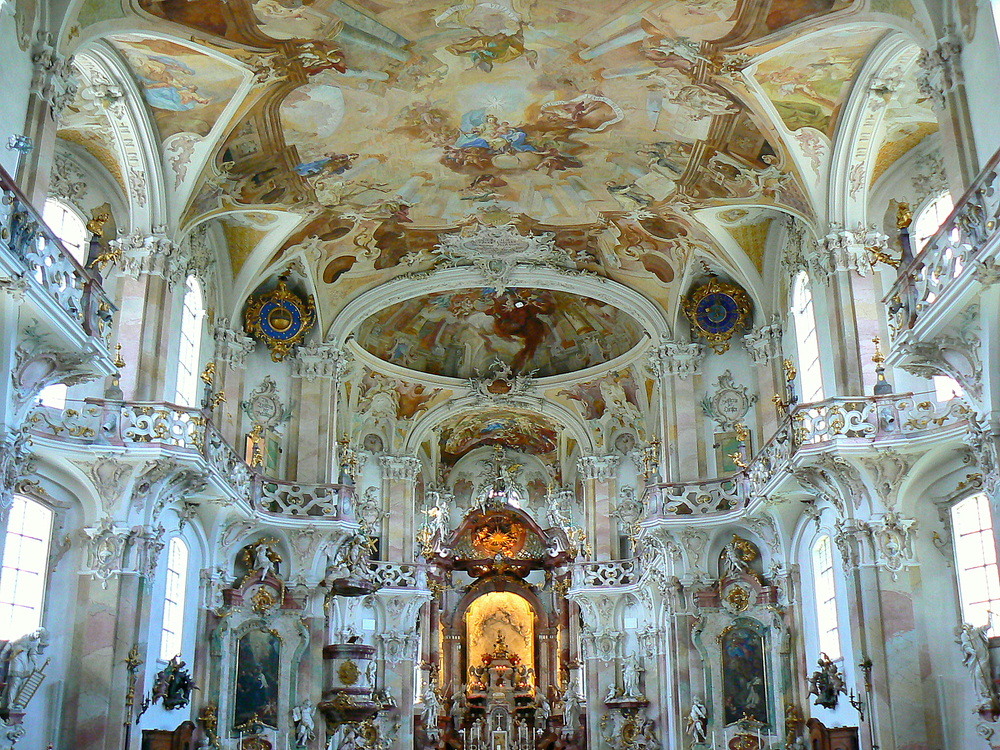 Nef de l'Eglise baroque de Birnau