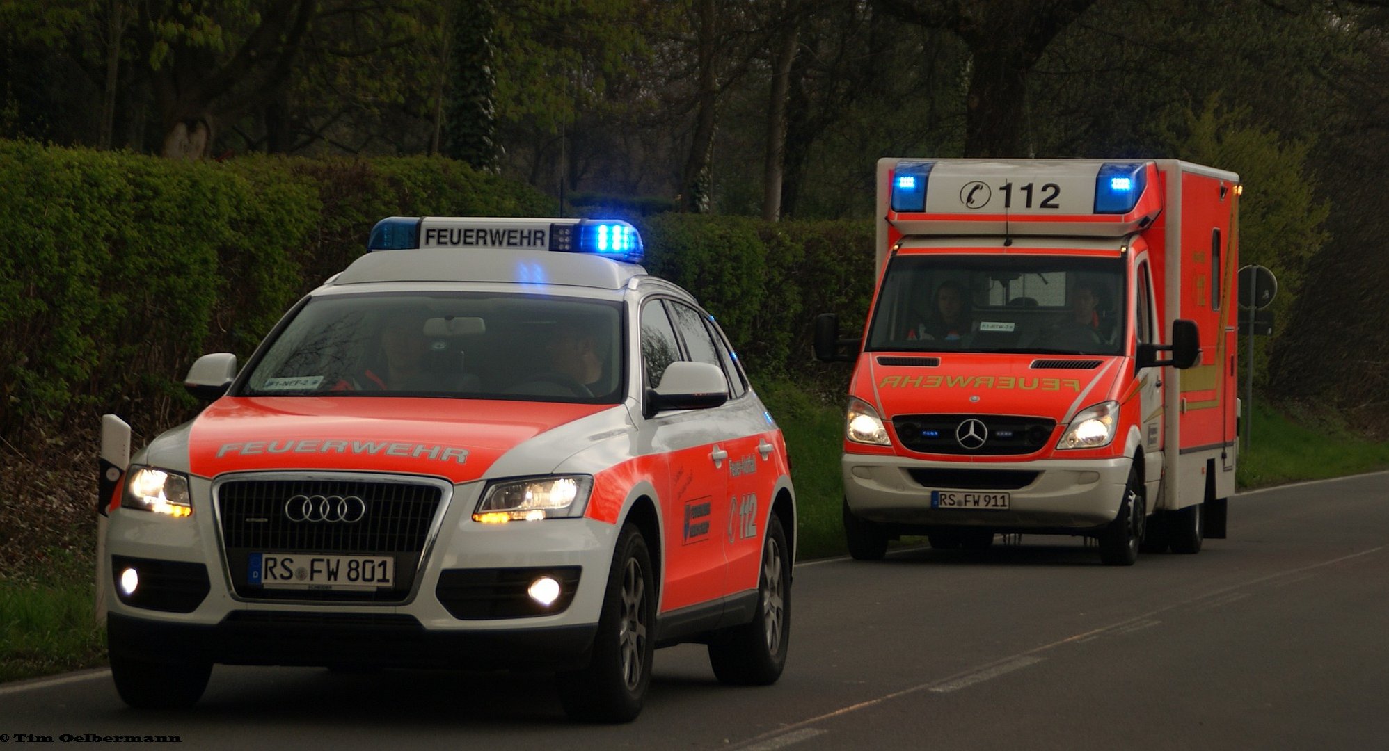 NEF und RTW der Berufsfeuerwehr Remscheid