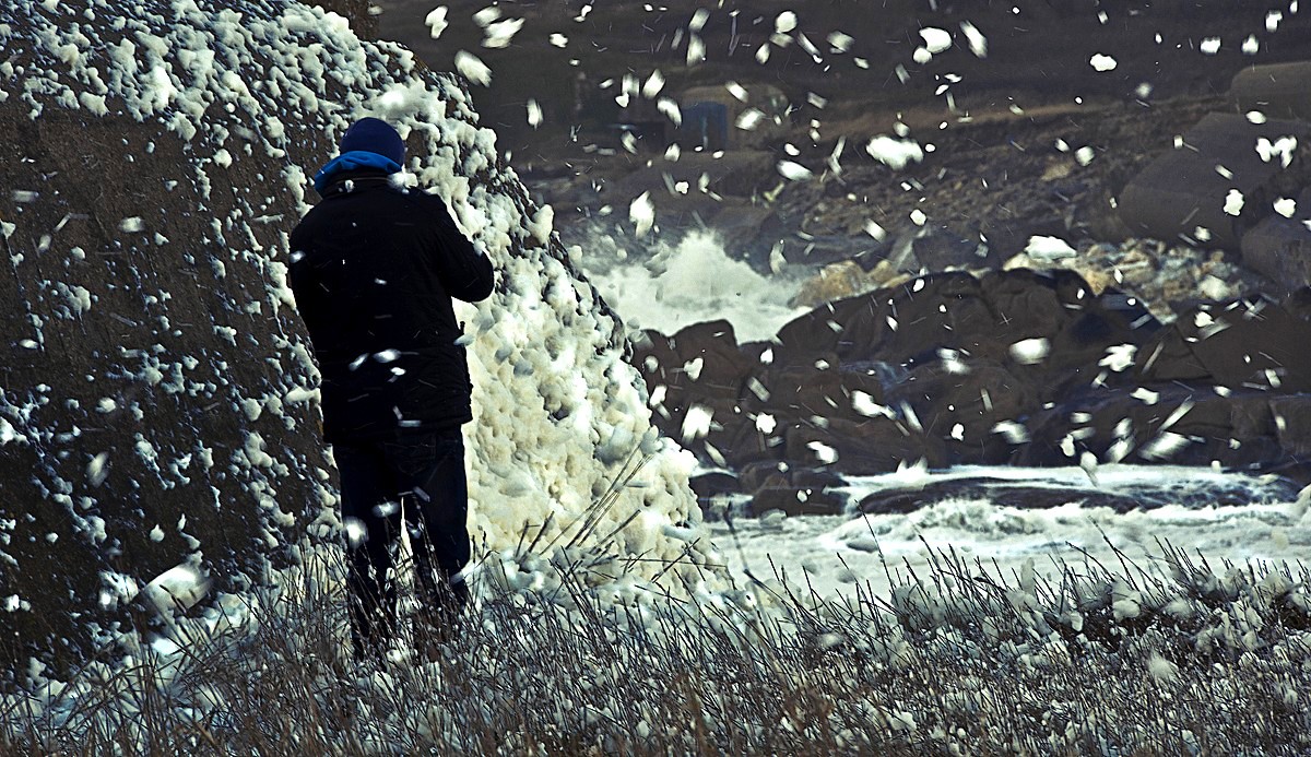 Neige bretonne formée par l'écume