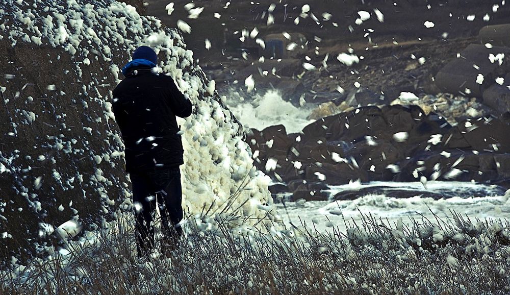 Neige bretonne formée par l'écume