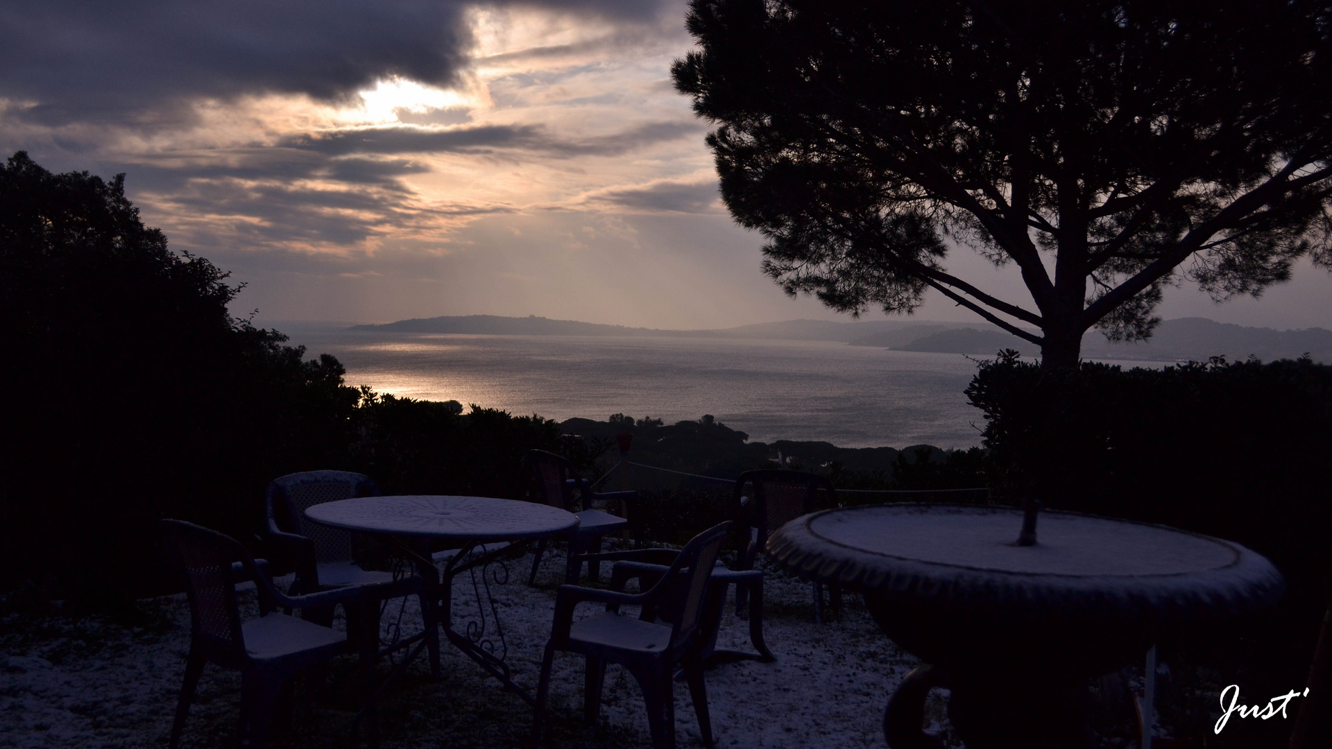 Neige dans le golfe de Saint Tropez