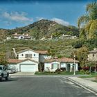 Neighborhood in the canyons of California