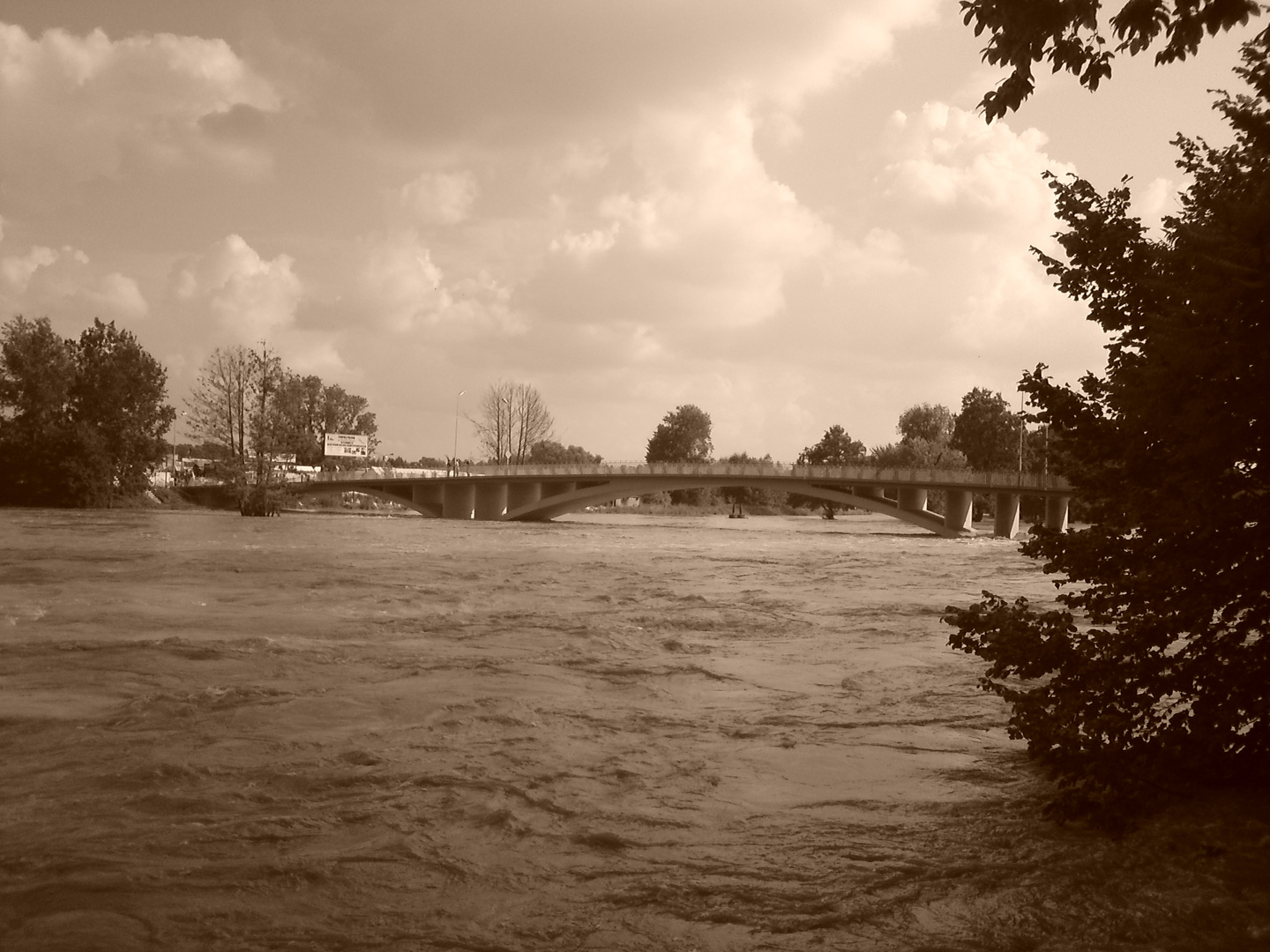 Neiße-Hochwasser in Bad Muskau