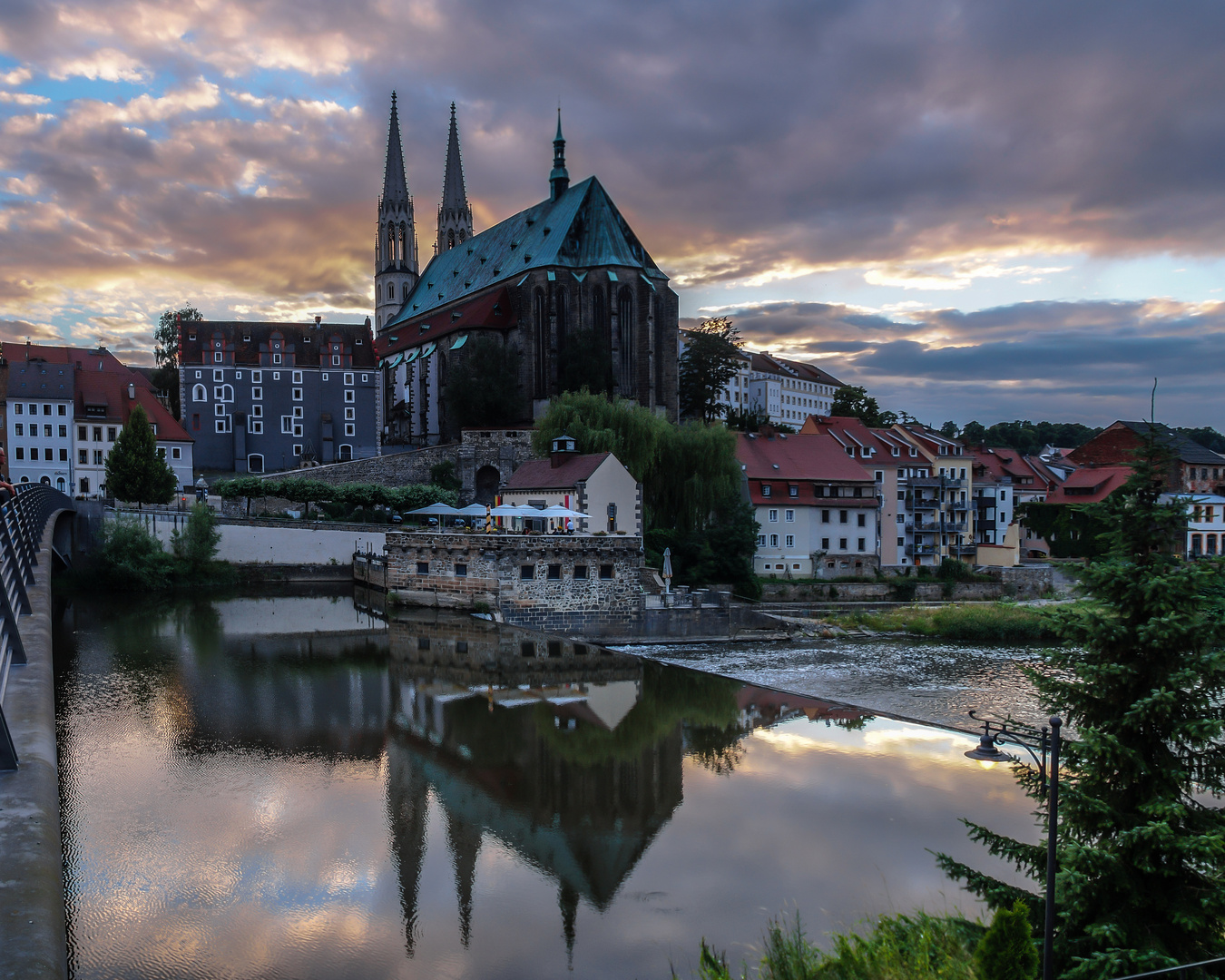 Neißeblick auf Peterskirche in Görlitz