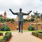 Nelson Mandela vor dem Union Buildings in Pretoria