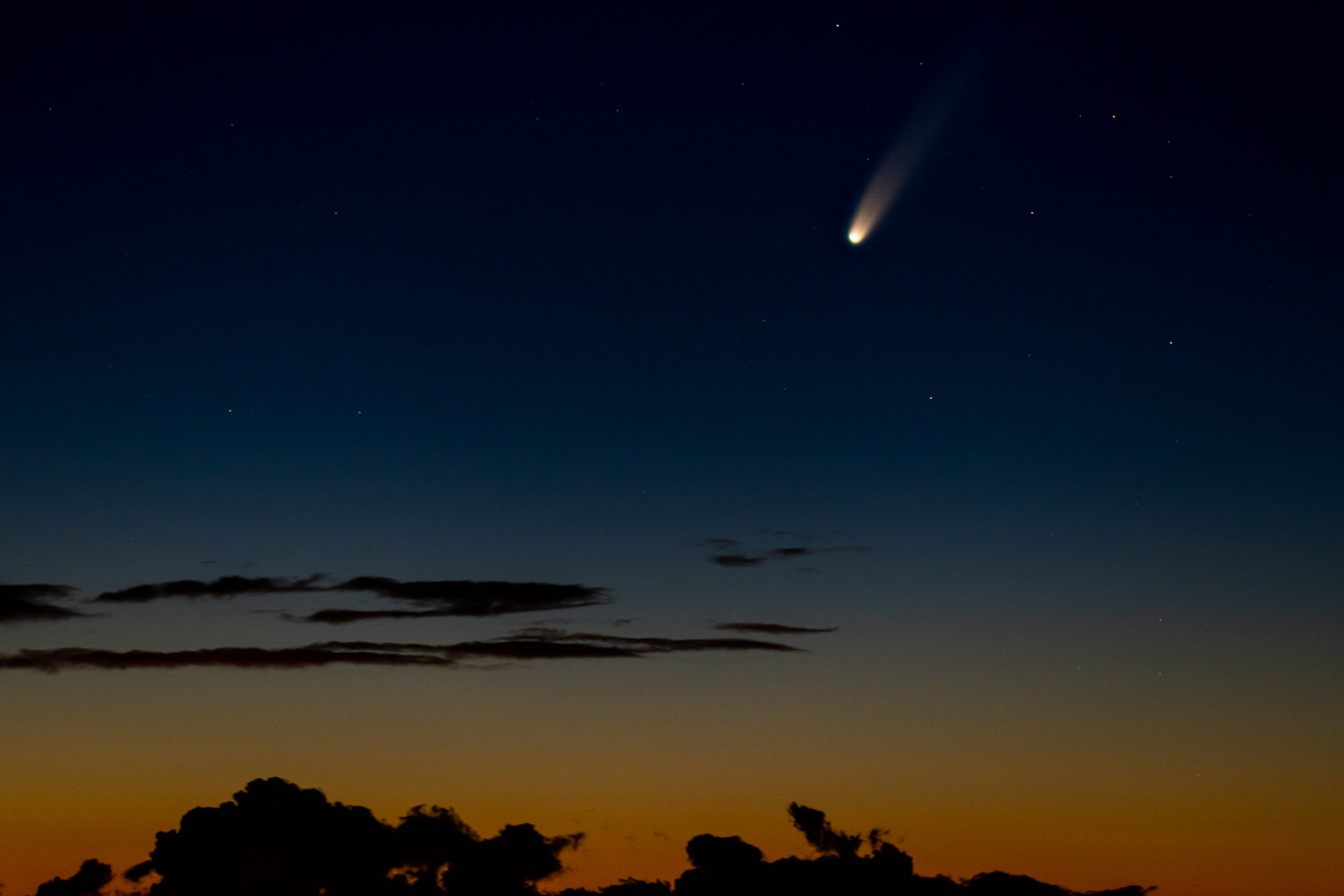 Neowise über den Wolken