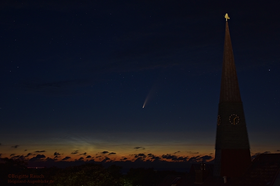 Neowise über Helgoland