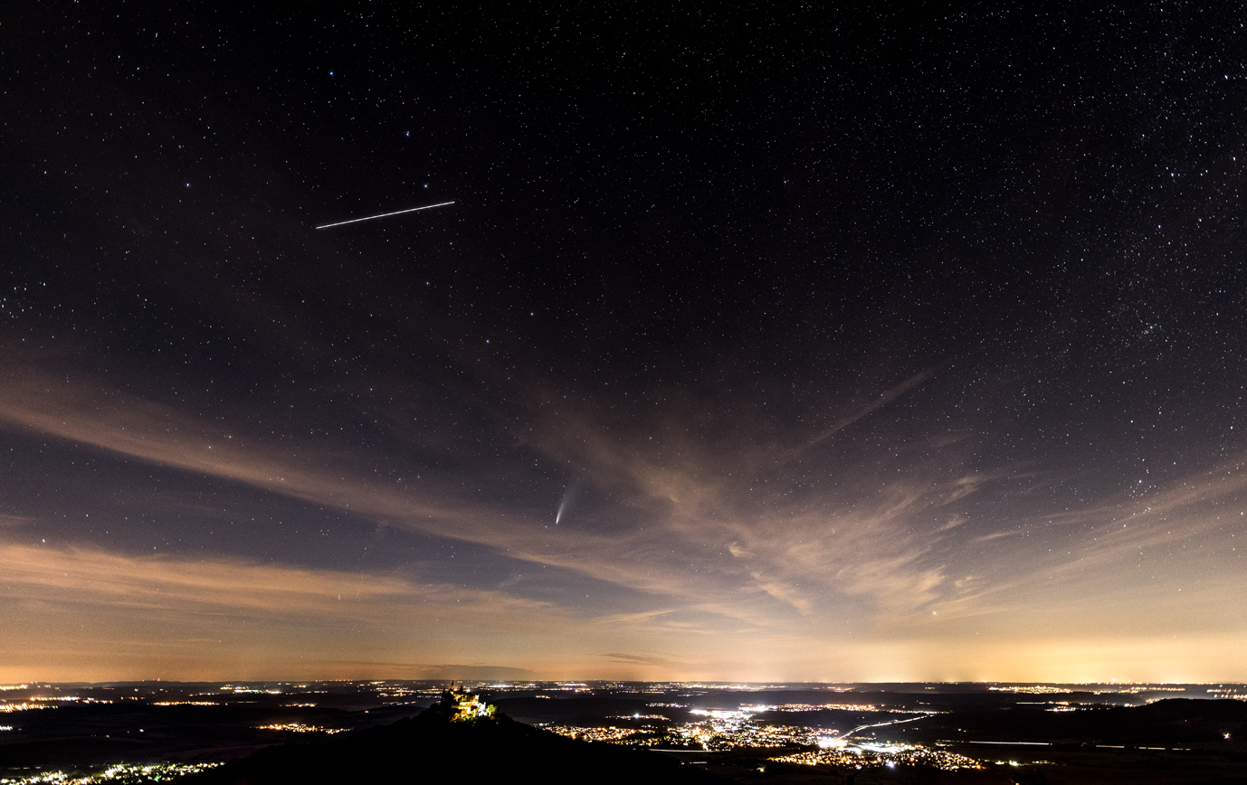 NEOWISE+ISS+Burg Hohenzollern