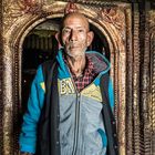 Nepal 2019: Tempelwächter am Dattatraya Tempel, Bhaktapur