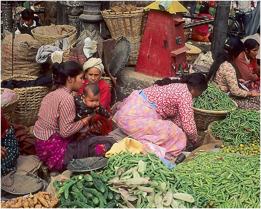 NEPAL - KATHMANDU - MARKTTAG (01 36A)