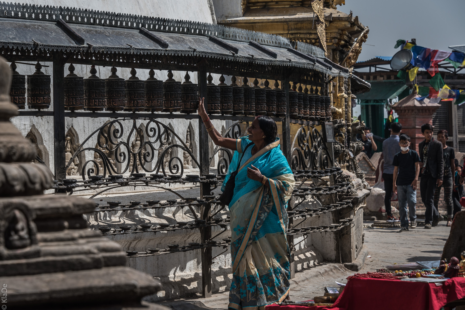 Nepal - Kathmandu - Swayambhunath - Gebetsmühlen