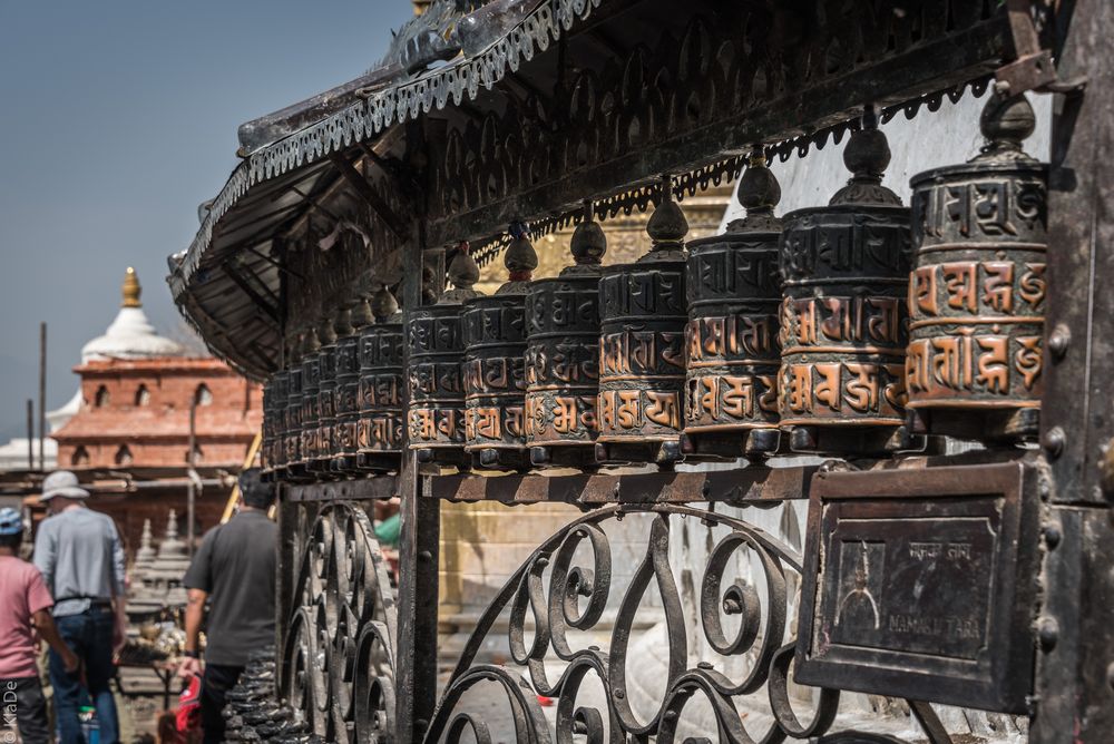 Nepal - Kathmandu - Swayambhunath - Gebetsmühlen