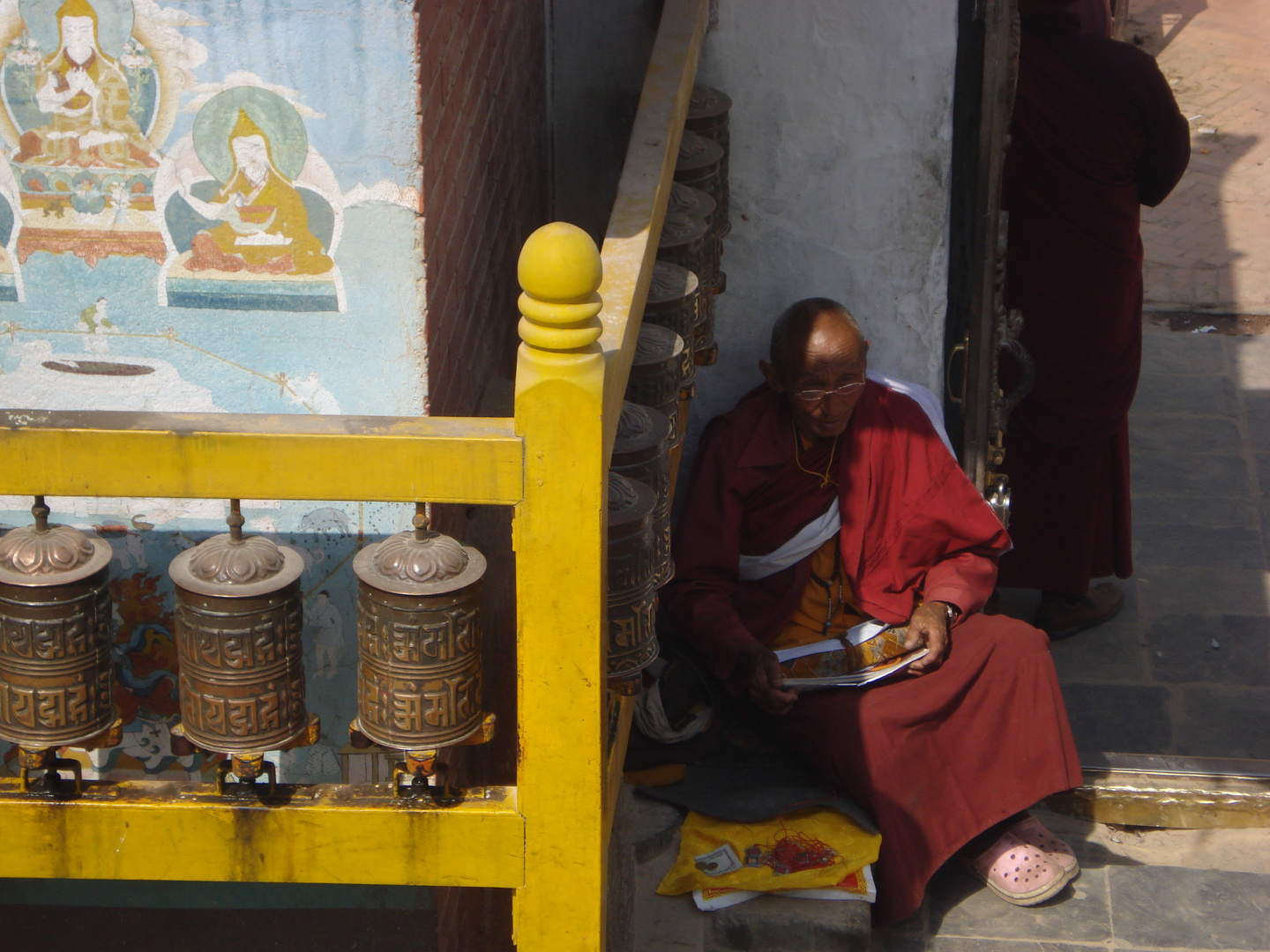 Nepal - Mönch in Boudhanath