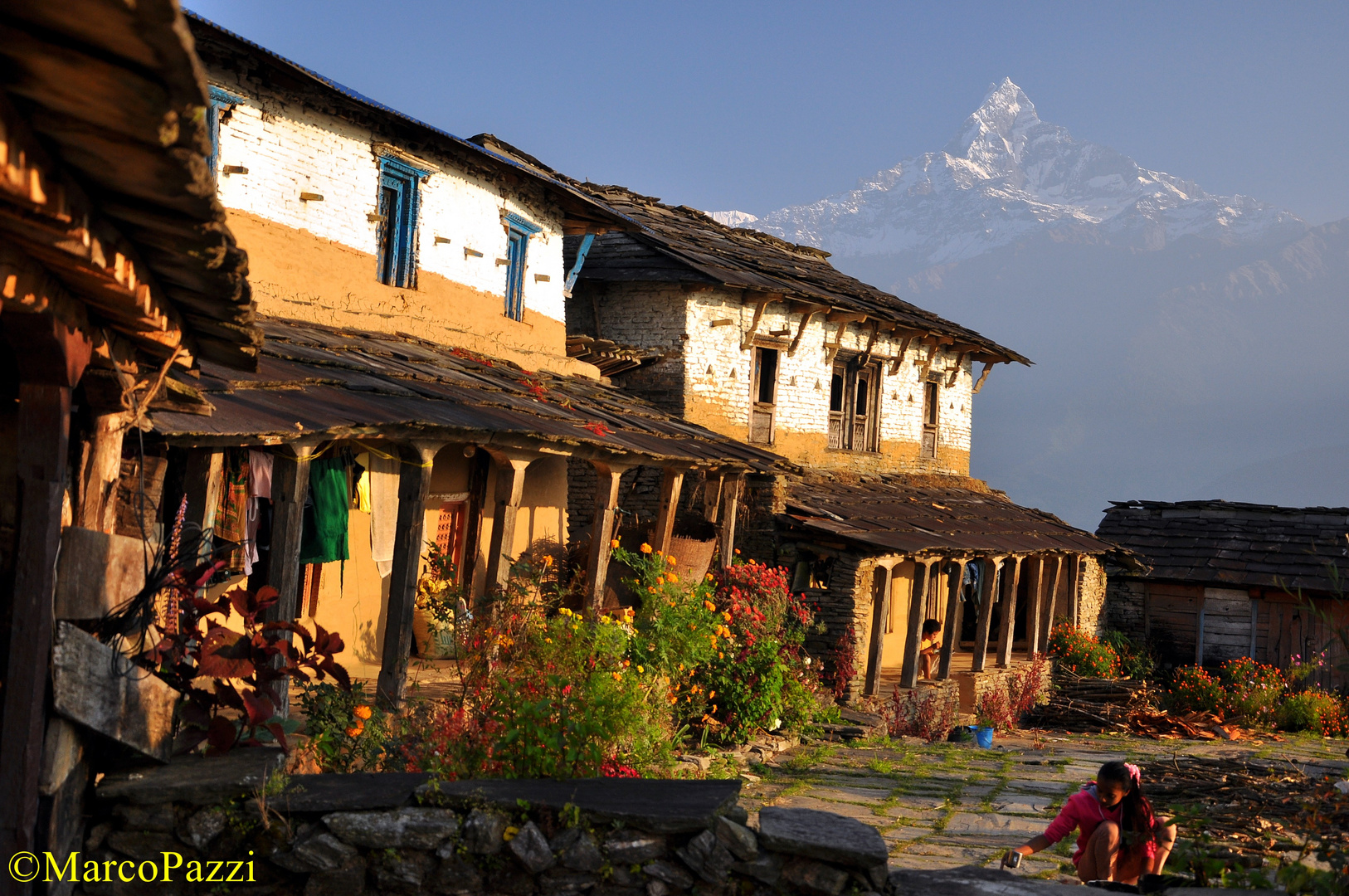 Nepal, Tagesbeginn im Annapurna-Gebiet