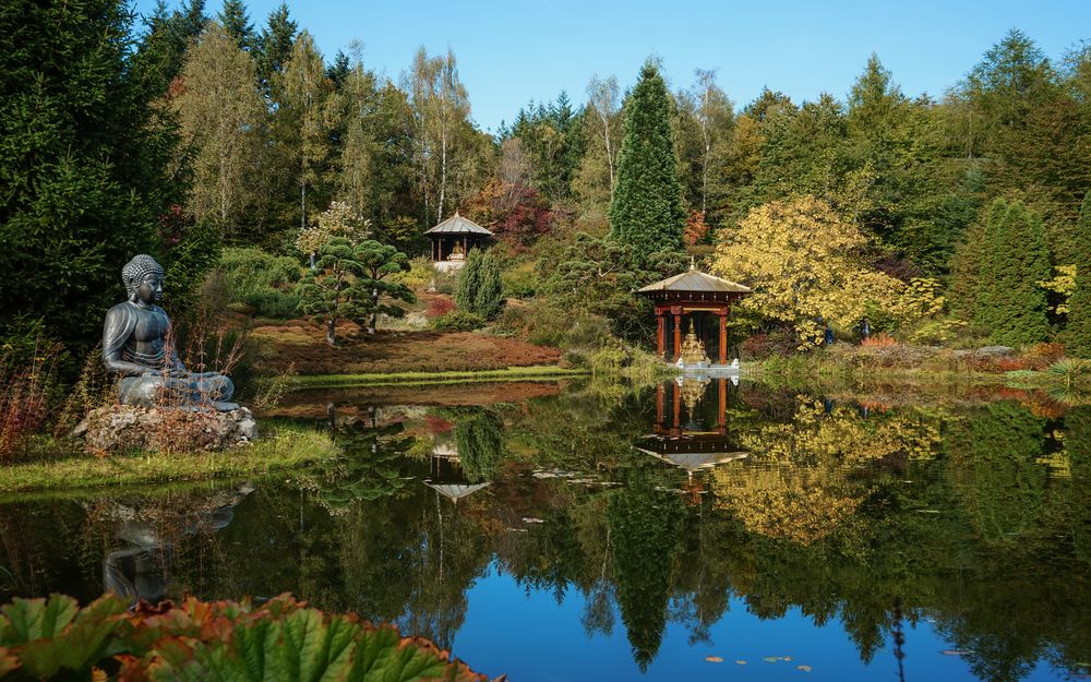 Nepal Tempel im Herbst.