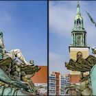 Neptunbrunnen und Marienkirche Berlin (3D)