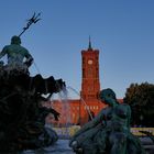 Neptunbrunnen vor Rotem Rathaus, Berlin Mitte