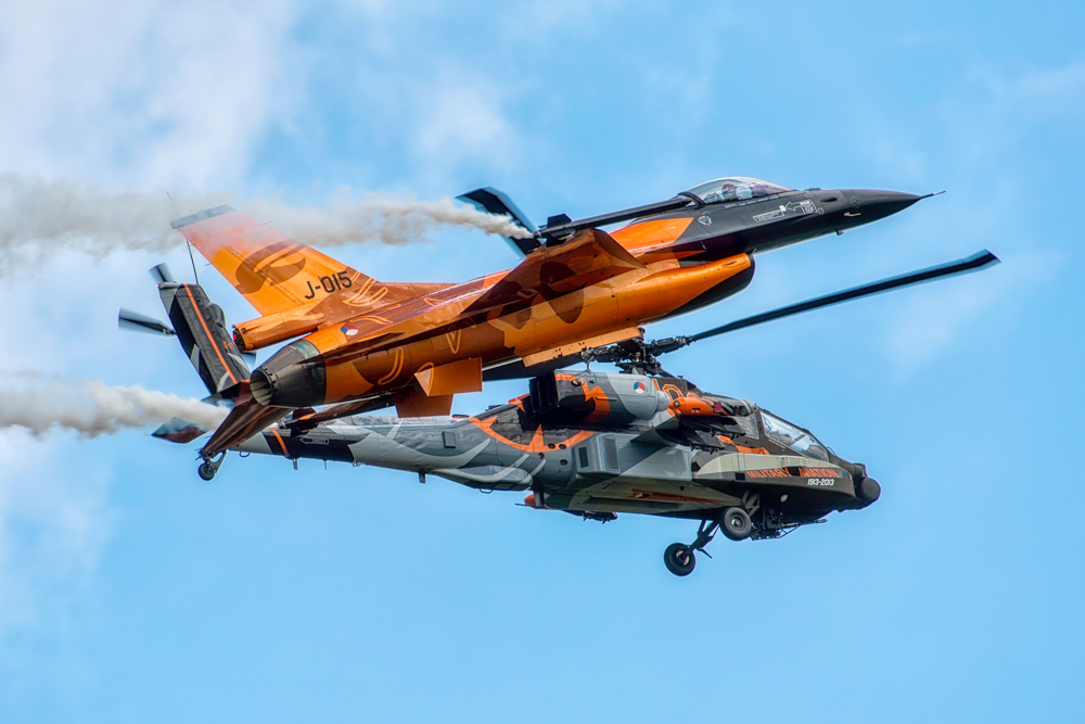 Netherlands F-16 and AH-64D Apache Solo Display Teams