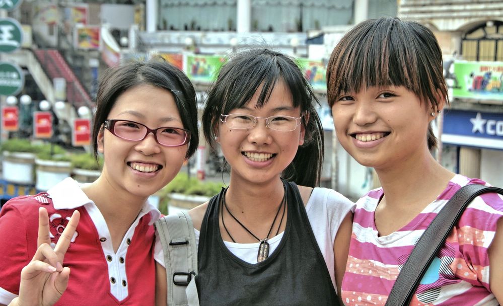 Nette Straßenbekanntschaft in Shanghai