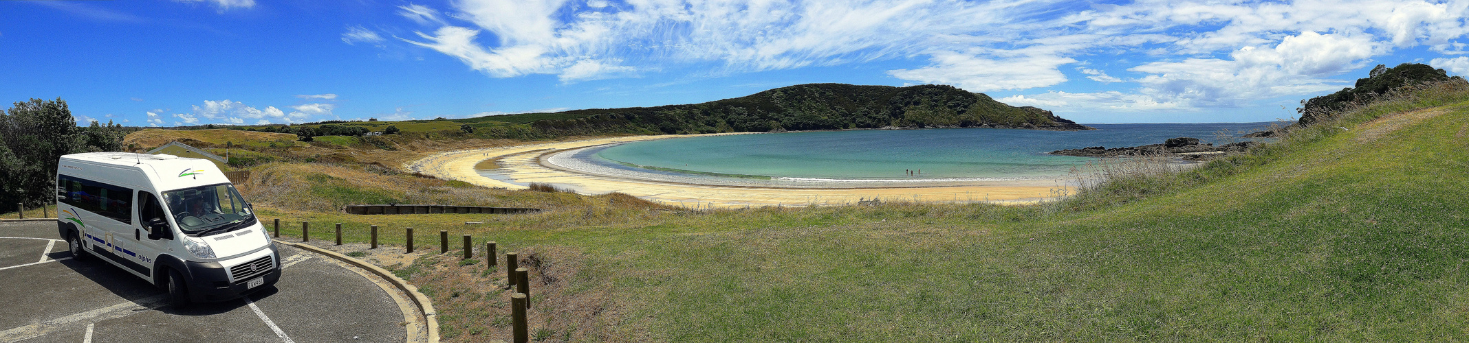 Netter Parkplatz im Northland (Maitai Bay)