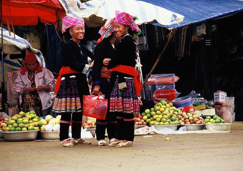 Netter Plausch am Tam Duong Markt