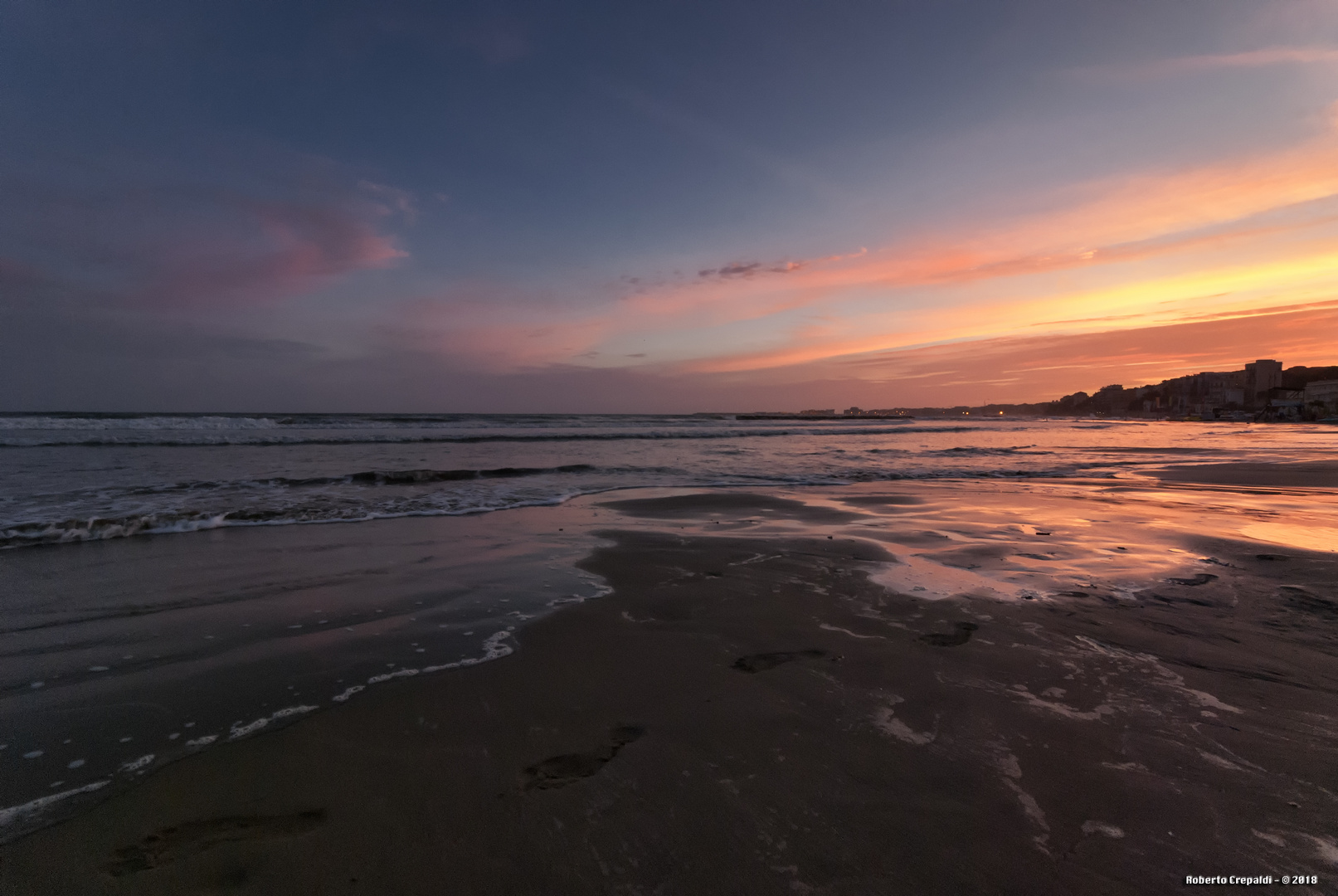 Nettuno al tramonto