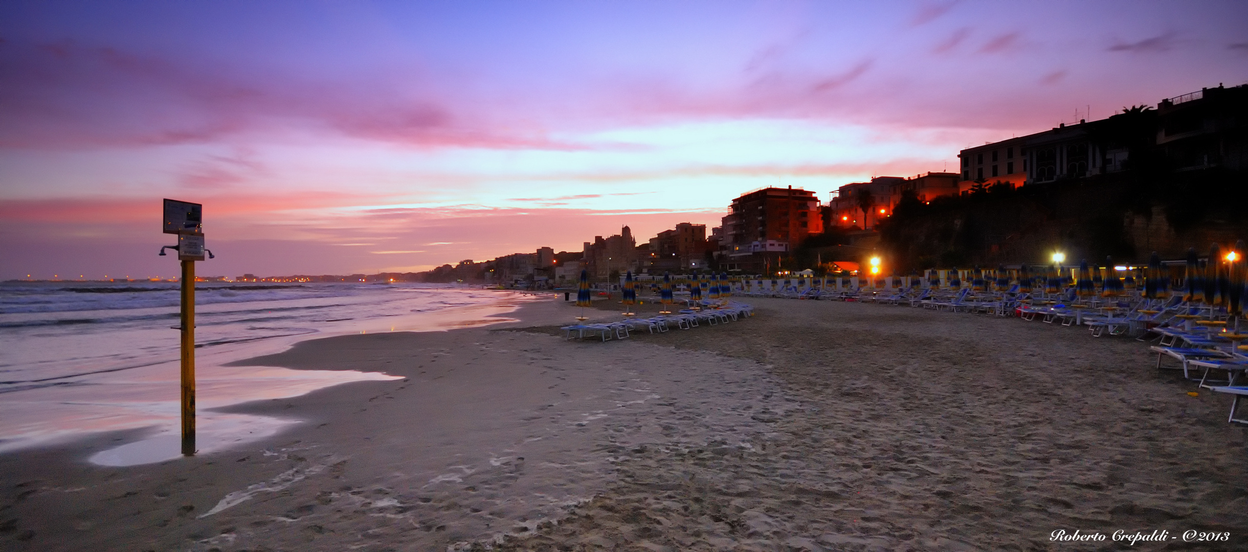 Nettuno, spiaggia al tramonto