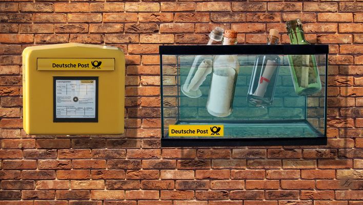 Neue Erfindung - Briefkasten für Flaschenpost