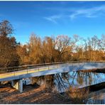 Neue Fahrradsbrücke über Fulda