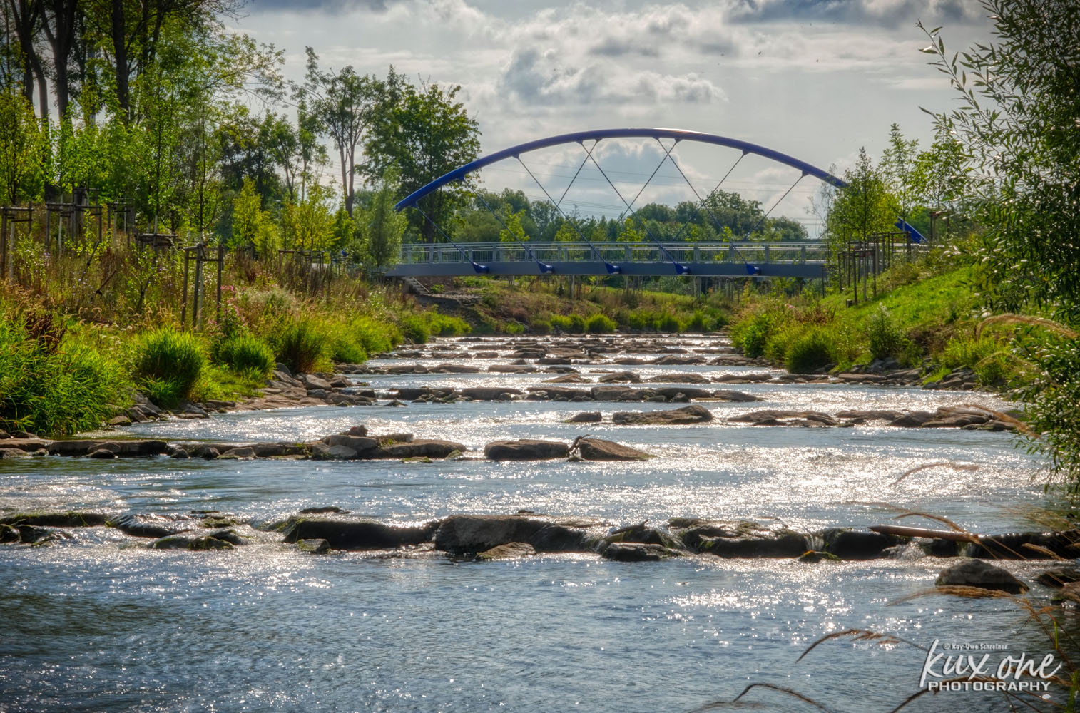 Neue Fußgängerbrücke über die Gera im Kilianipark Erfurt (S4003620)